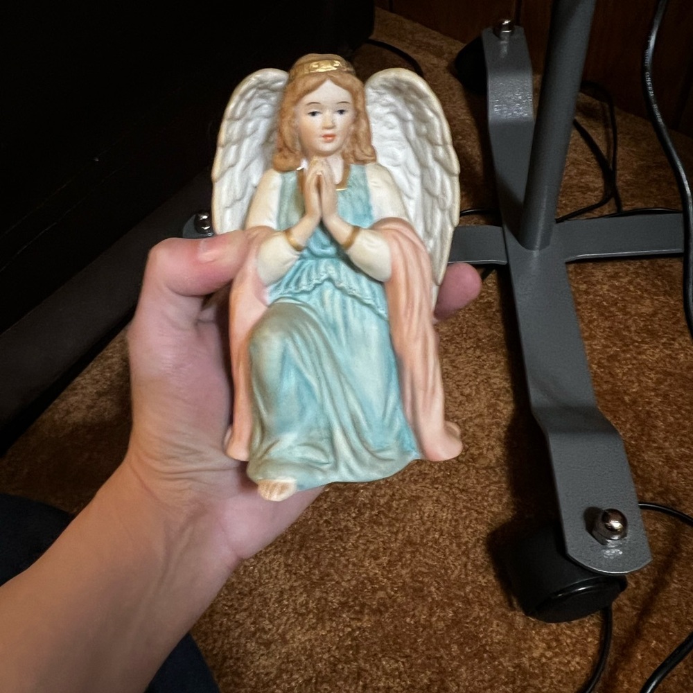 Ceramic Angel Figurine with Wings
